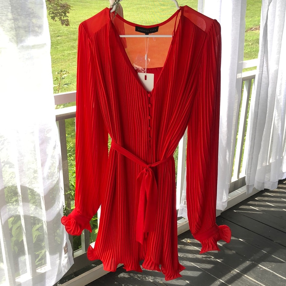 Red pleated dress from vici